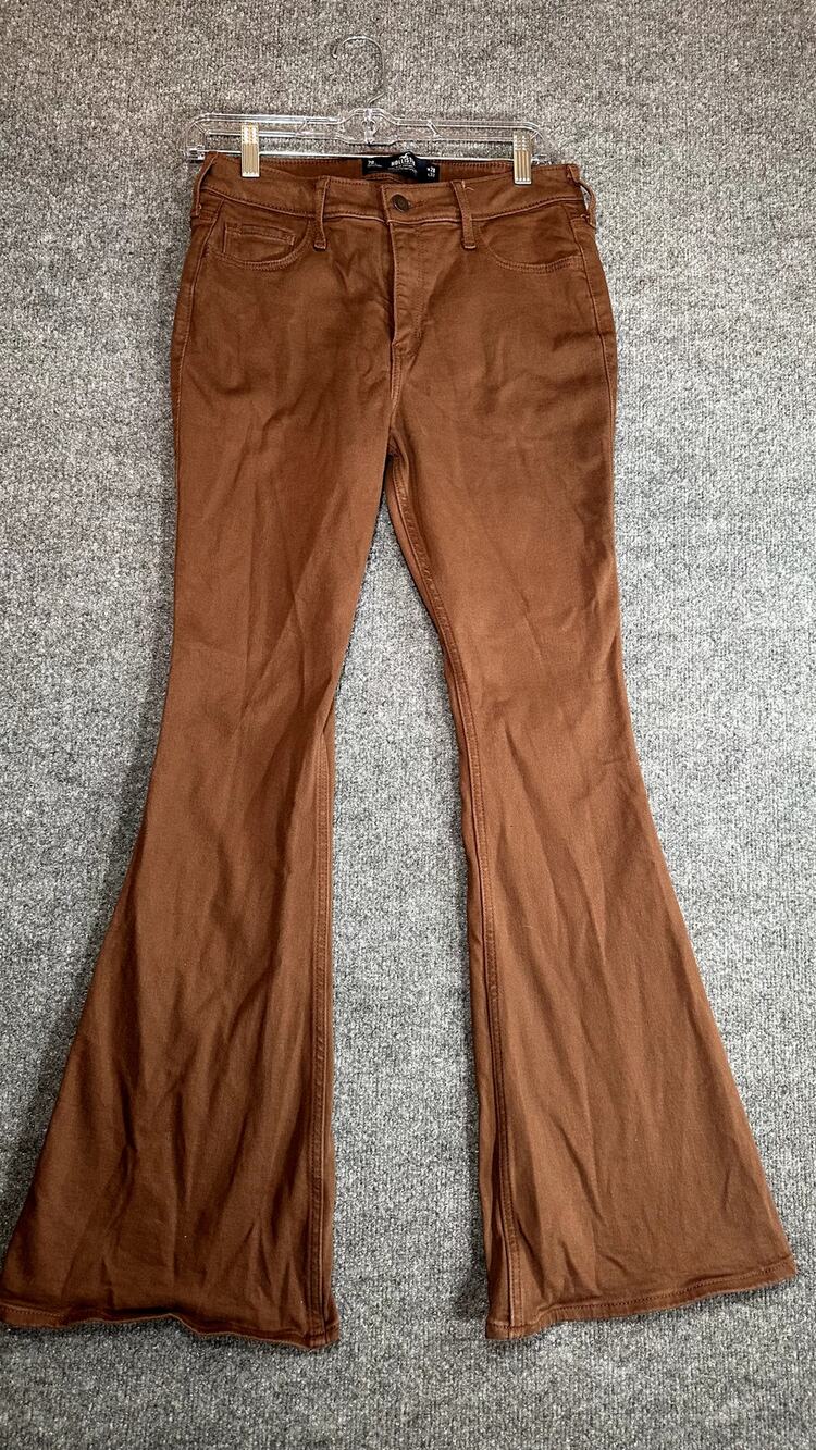 Hollister High Rise Vintage Flare Jeans Womens 28x32 Brown Soft Stretch